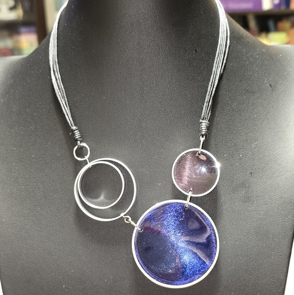 Asymmetrical Round Multi Strand Rope Necklace - Picture 1 of 5